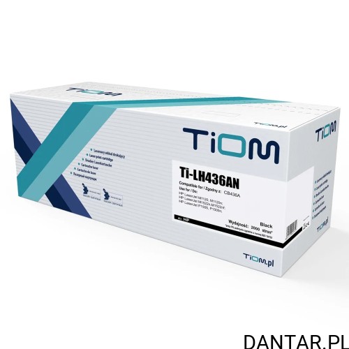Opakowanie czarnego tonera Tiom Ti-LH436AN do HP CB436A