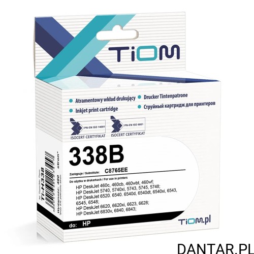 Opakowanie tuszu Tiom Ti-H338 do HP C8765EE, kolor czarny