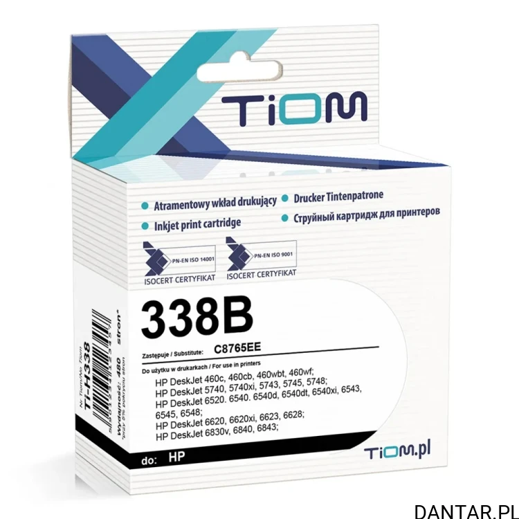 Opakowanie tuszu Tiom Ti-H338 do HP C8765EE, kolor czarny