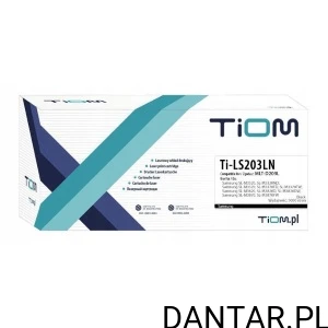 Białe opakowanie tonera Tiom Ti-LS203LN z turkusowo-granatowym wzorem