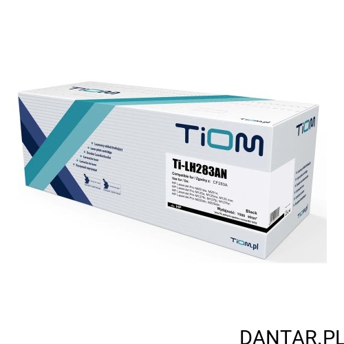 Biało-turkusowe pudełko tonera Tiom Ti-LH283AN, czarny zamiennik CF283A