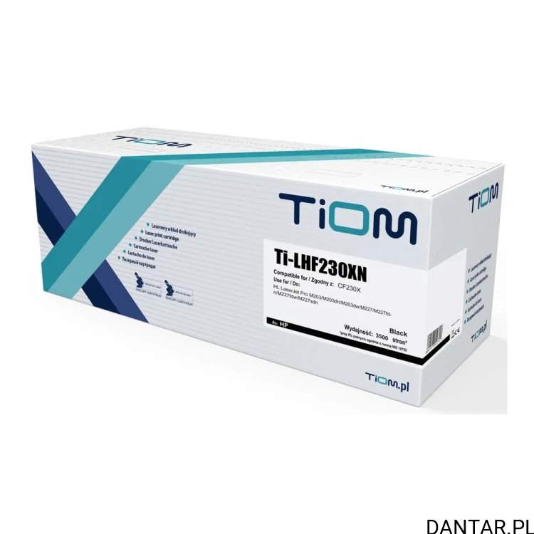 Pudełko czarnego tonera Tiom Ti-LHF230XN, zamiennik CF230X, 3500 stron