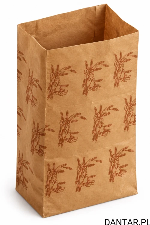 Torebka papierowa brązowa 1-kol pieczywo 410x240x80 TS-3S a500