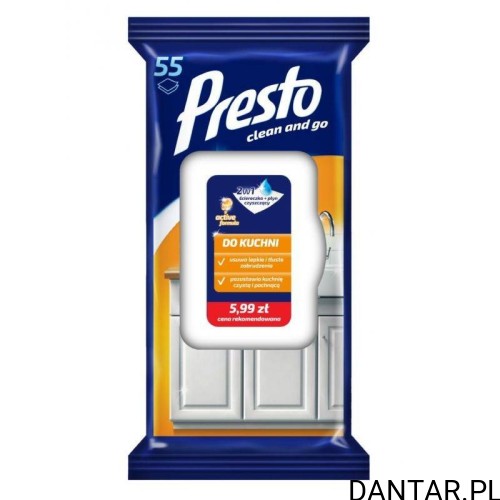 Ściereczki nasączane do kuchni Presto a55/12