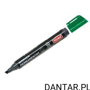 Marker permanentny napełnialny ścięty 1-5 mm zielony TO-221 Toma a1/12